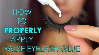 How to PROPERLY Apply False Eyelash Glue ALL ABOUT ADHESIVES Part 1 of 3 [upl. by Mather974]