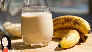 Banana Oatmeal Smoothie  Easy Vegan Breakfast Recipe [upl. by Ocirema439]