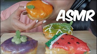 ASMR Fruit Flavour DONUTS Mister Donut Thailand EATING SOUNDS  SASASMR [upl. by Ehsrop175]