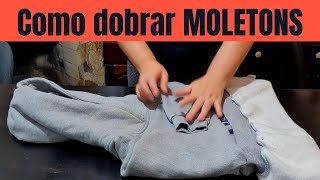 Como DOBRAR MOLETOM e BLUSAS DE FRIO Para manter o armário organizado [upl. by Yerdna849]