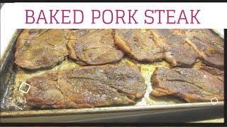 HOW TO MAKE OVEN BAKED PORK STEAK [upl. by Germana]