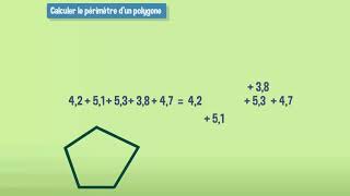 Géométrie  calculer le périmètre dun polygone  CM1 [upl. by Htezzil]