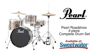 Pearl Roadshow 4piece Complete Drum Set Review by Sweetwater [upl. by Rednael58]