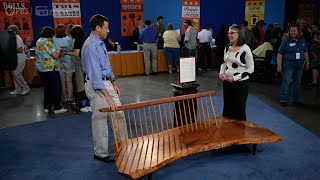 Preview 1971 George Nakashima Conoid Bench  Vintage Baltimore 2021 Hr 1  ANTIQUES ROADSHOW  PBS [upl. by Zacharias]