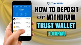 How to DEPOSIT or WITHDRAW on TRUST WALLET  Bitcoin App Tutorial [upl. by Natassia]