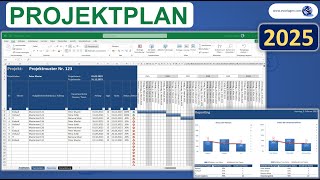 Projektplan Excel Vorlage Tutorial Anleitung [upl. by Asial762]