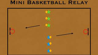 PE Games  Mini Basketball Relay [upl. by Niles]