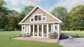 COTTAGE HOUSE PLAN 146200015 WITH INTERIOR [upl. by Elocaj69]