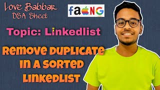 Remove Duplicates in a Sorted Linked List  LinkedList  DSA Sheet Explaination  CODE🔥 [upl. by Ayerhs]