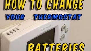 how to change batteries in a thermostat [upl. by Rosabelle584]