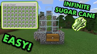 SIMPLE 121 FAST AUTOMATIC SUGARCANE FARM TUTORIAL in Minecraft Bedrock MCPEXboxPS4SwitchPC [upl. by Eednac]