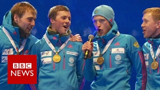 Wrong Russian anthem played for gold medallists  BBC News [upl. by Aimaj]