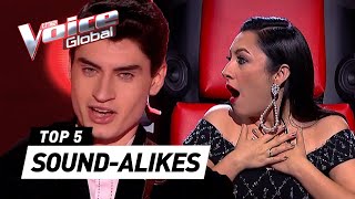 MINDBLOWING SOUNDALIKES in The Voice [upl. by Bruning]