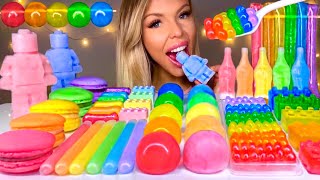 ASMR NIKLNIP WAX BALL POPPING BOBA LEGO MAN WAX BOTTLE CANDY RAINBOW FOOD CANDY MUKBANG 먹방 [upl. by Ellimaj]