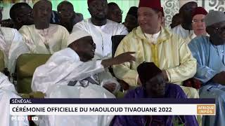 Sénégal  cérémonie officielle du Maouloud Tivaouane 2022 [upl. by Adan874]