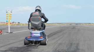 Worlds Fastest Mobility Scooter 14 mile run 100mph [upl. by Cirred]