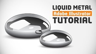 How to create LIQUID METAL in Adobe Illustrator CS5 HD1080p [upl. by Tezile661]