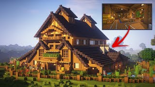 Minecraft How to build a Barn tutorial ULTIMATE FARM [upl. by Ajiak]