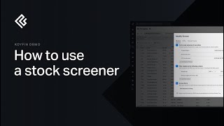 How to Use a Stock Screener [upl. by Karli232]