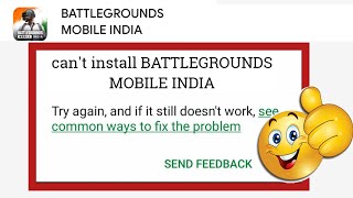 Playstore cant install battlegrounds mobile india fix 👍 [upl. by Raddatz]