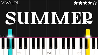 Vivaldi  Summer The Four Seasons  Piano Tutorial [upl. by Dyan]