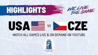 Highlights  USA vs Czechia  2023 IIHFWorlds [upl. by Grussing]