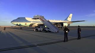 Trump leaves on Air Force One for MaraLago after argument with Zelenskyy at White House meeting [upl. by Matuag547]