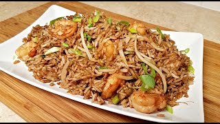 EASY Shrimp Fried Rice  How to Make Chinese Fried Rice  Chinese Take Out Style Fried Rice [upl. by Zebada]