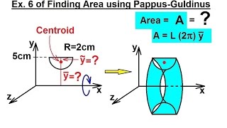 Mechanical Engineering Centroids amp Center of Gravity 31 of 35 Area using PappusGuldinus [upl. by Anana]