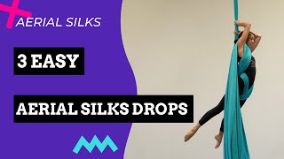 3 simple AERIAL DROPS  Beginner aerial silks drops [upl. by Elleivap]