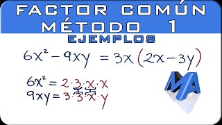 Factor comun metodo 1  Ejemplos [upl. by Iveksarap960]