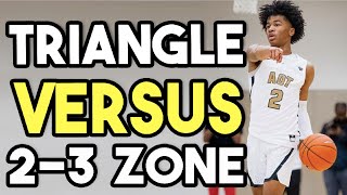 Basic Triangle Offense vs 23 Zone Defense [upl. by Lemar133]