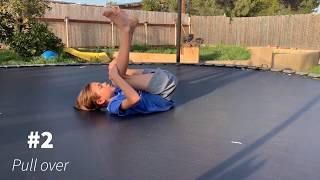 3 beginner trampoline tricks Easy [upl. by Atirehgram665]