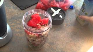 Nutribullet Breakfast Smoothie Recipe withcaptions GREEN SMOOTHIE [upl. by Atinhoj226]