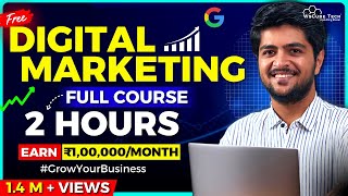 Digital Marketing Full Course for Beginners in 2 HOURS No Experience Needed  FREE [upl. by Zeralda]