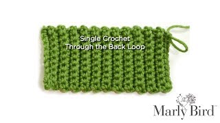 Easy Beginner Basic  How to Single Crochet BLO Ribbing Stitch Right Handed [upl. by Daryle]