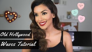 Easy Classic Old Hollywood Waves HAIR Tutorial  Rita Hayworth Inspired [upl. by Calendre]