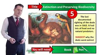 Extinction and Preserving Biodiversity  Biology  KS3  Key Stage 3  Mr Deeping [upl. by Ahsimik]