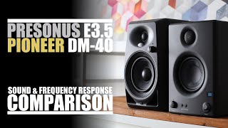 Pioneer DM40 vs PreSonus Eris E35  Sound Distortion amp Frequency Response Comparison [upl. by Nanci]