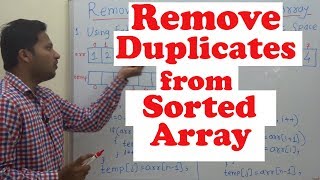 Remove Duplicates from sorted Array [upl. by Inimak644]