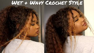 Wet  Wavy Crochet Style  HOW TO INSTALL  Bobbi Boss King Hair [upl. by Etterrag291]