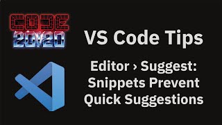 VS Code tips — Enabling quick suggestions inside snippets [upl. by Noirred]