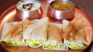 Masala Dosa Recipe  Popular South Indian Breakfast Recipe  Divine Taste With Anushruti [upl. by Nomed]