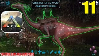 ARK Survival Evolved Mobile Taming Gallimimus Gameplay 11 iOS Android [upl. by Grange]