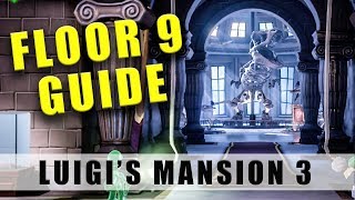 Luigis Mansion 3 Floor 9 walkthrough  100 9F Supernatural History guide [upl. by Eatnoled]