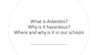 How to Manage Asbestos in School Buildings  AHERA DP Training Part 1 Introduction to Asbestos [upl. by Juliette]