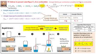 1ère spéTP pouvoir calorifique dun combustible [upl. by Ayor400]