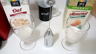 Oat Milk vs Almond Milk part 2 Frothing Test [upl. by Murtagh]