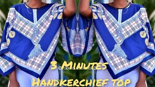 How to make HANDKERCHIEF TOP in 3 minutes  DIY BANDANA TOP [upl. by Annij]