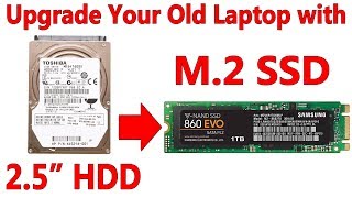 Upgrade your Old Laptops 25quot Hard Drive to a New M2 SATA SSD [upl. by Amick]